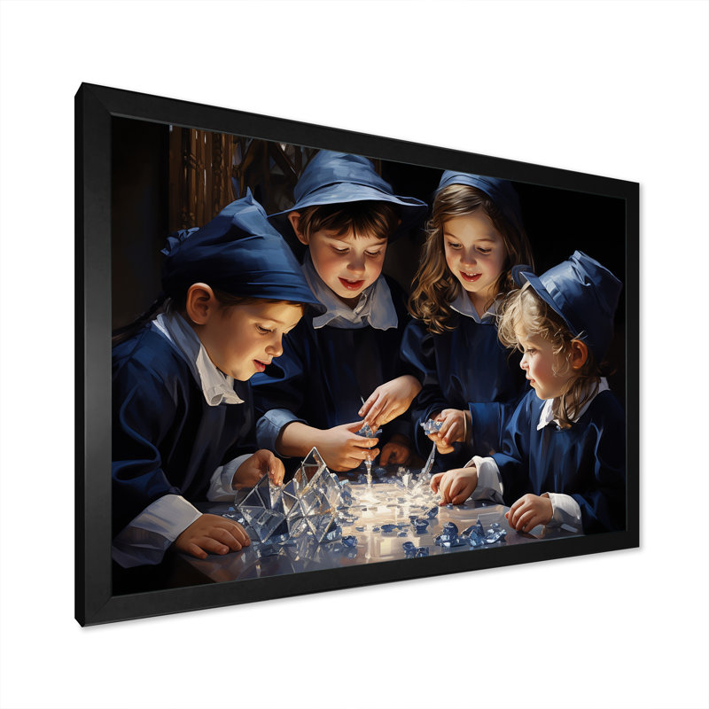 Judaïsme, famille, drame dramatique II, Cadre simple noir, H 16 po x l 32 po x P 1 po
