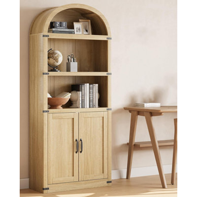 Arched Bookcase,tall Bookcase Farmhouse Display Storage Rack