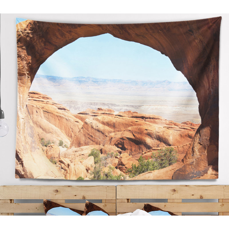 Paysage avec arche géante et tapisserie Rocky Terrains, H 50 po x l 60 po
