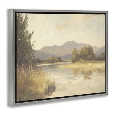 Cadre flottant Wild River Mountain View, design par Petal Prints Design