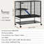 2 cage à roulettes pour petits animaux 39 "avec rampe et plateau - métal, sécuritaire pour la rouille des furets -, chinchillas idéal