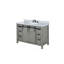 Meuble-lavabo gris cendre 48 po X P 22 po D, ensemble de comptoir et robinet en quartz blanc