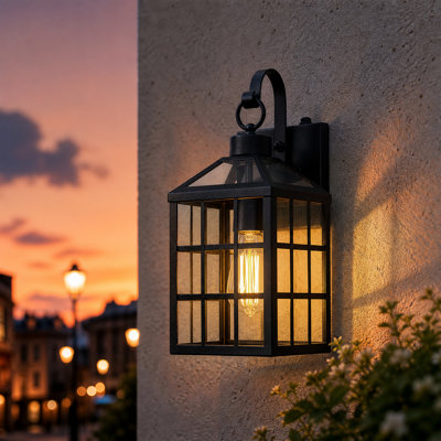 Lanterne murale d'extérieur 1 lumière avec photocellule