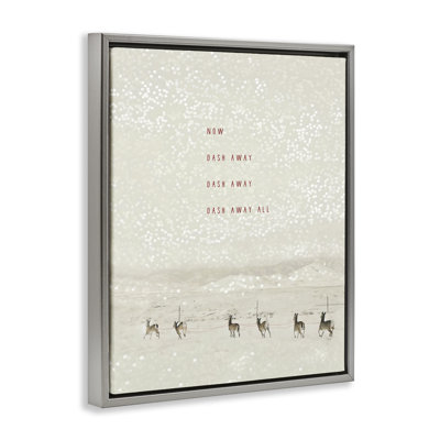 Dash Away Winter Poem Canvas Wall Art by Rhonda Addison