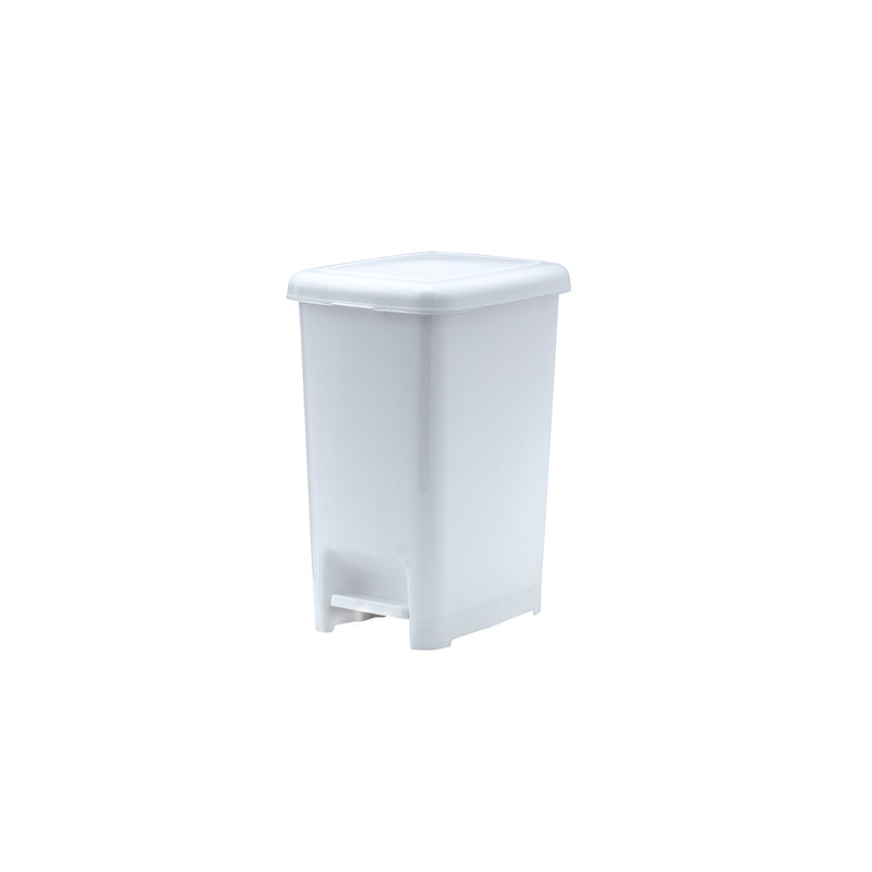Poubelle à pédale, Blanc, 4 gallons
