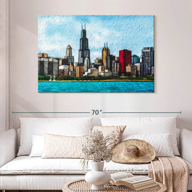 Horizon de Sirci à Chicago, H 32 po x l 48 po