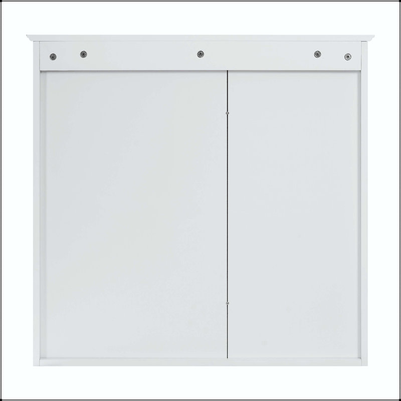 Pharmacie murale 30 po 2-en-1 avec tablettes réglables et charnières à fermeture en douceur - blanc, White