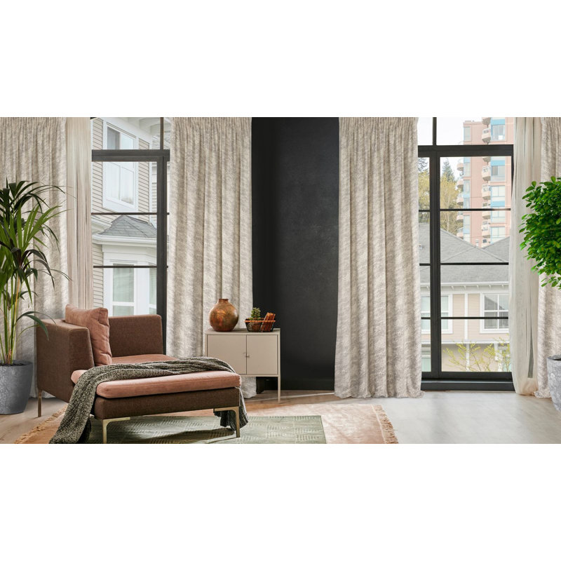 Adaelyn Blackout Curtains Single Panel, Cream