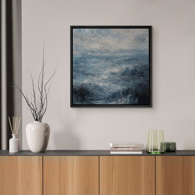 Reproduction d'art encadrée sur toile pour décor moderne neutre