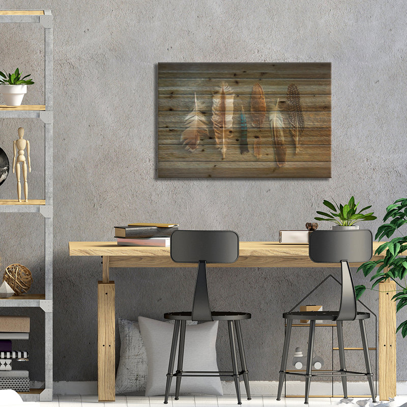 Collection Feather I par Sue Schlabach - impression sur bois sans cadre, L 26 po x H 18 po