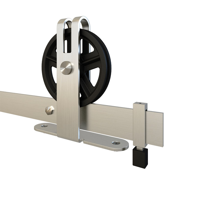Wagon Top-Mount Hardware Kit With 78" Track, Satin Nickel