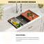 Évier de cuisine à double cuve encastrable en acier inoxydable 60/40 L 33 po x l 19 po