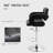 Upholstered Adjustable Height Counter Stool with Metal Frame