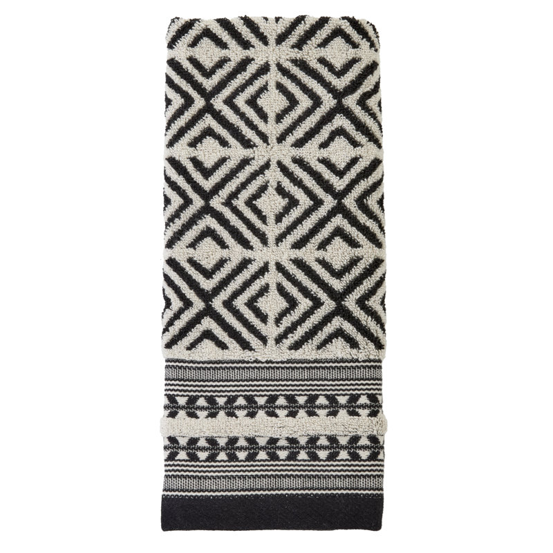 DIAMOND GRID JACQUARD HAND-BLACK