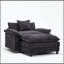 Modern Upholstered Armchair with Ottoman-131260939