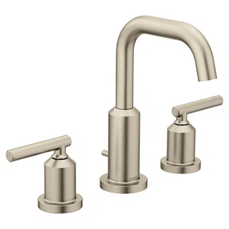 Moen Gibson Two-Handle Widespread Bathroom Faucet Trim Kit, Valve Required, Brushed Nickel