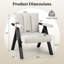 Fauteuil d'appoint surdimensionné avec structure en métal et accoudoirs-230125134