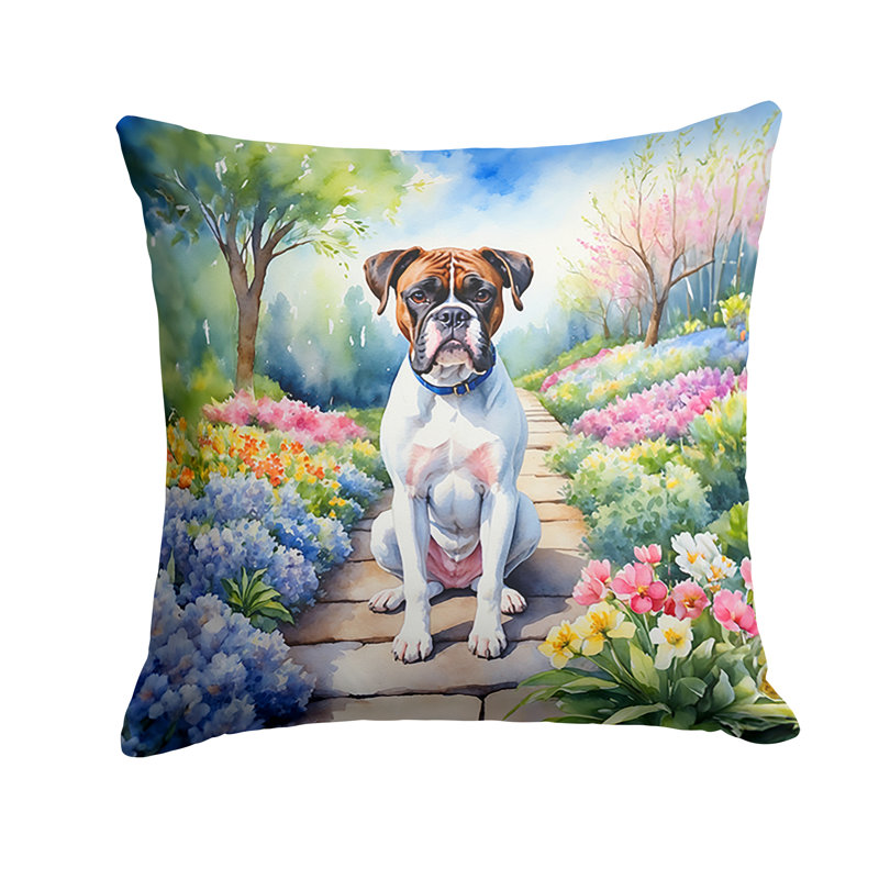 Boxer Spring Path Throw Pillow, 18"H x 18"W