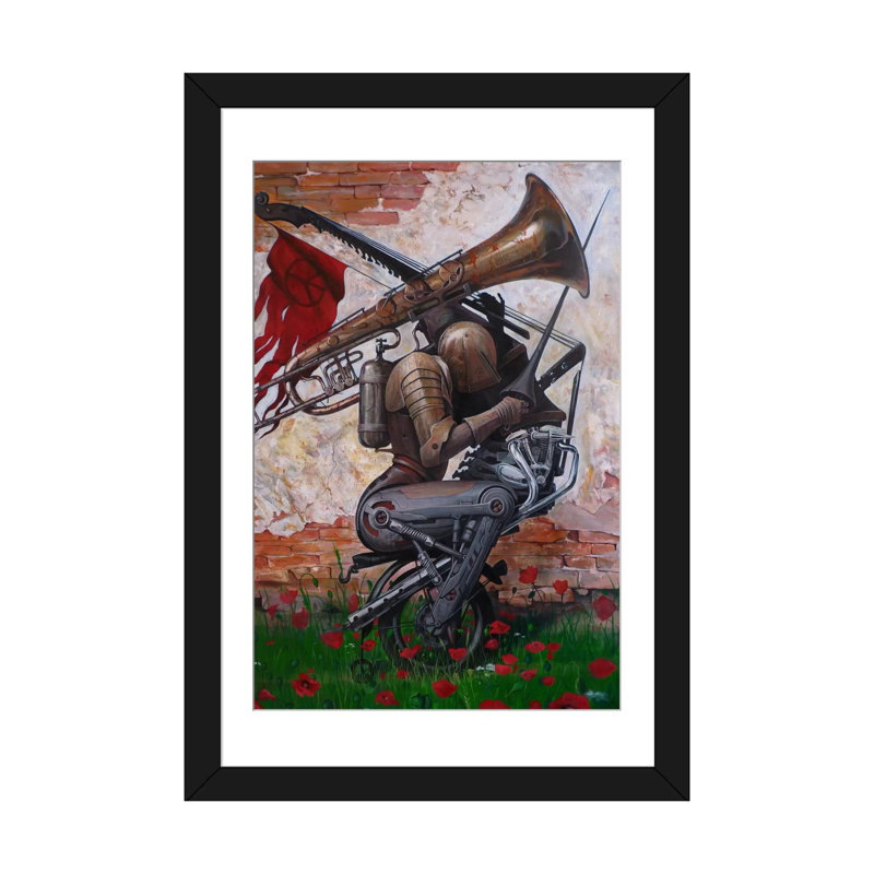 « a song is a baiser », impression sur toile, Papier d'art encadré noir, H 24 po x l 16 po x P 1 po