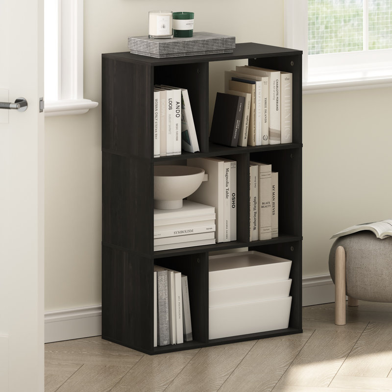 Beyard 59.99cm W Standard Bookcase, Espresso, (6 Shelves) 93.6cmH x 59.99cmW x 29.79cmD