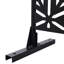 Écran d'intimité en métal H 76 po l noir. Améliorez-vous dans divers environnements. Cloison autoportante pour terrasse et balcon. Fabrication en acier. Polyvalent pour la zone d'alimentation des oiseaux de jardin. Facile à installer - Améliorez-121640226