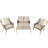 Acacia 4 - Piece Patio Conversation Sets With Cushions