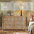 Cevat Rattan 7-Drawers Dresser，Thickened Curved Profile Design-1923941763