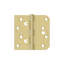 Deltana DE44058TT4 4" x 4" x 5/8" Square and Round Corner Hinge Brushed Brass Pair-824961609