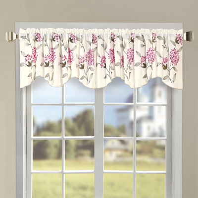  Cantonnière florale festonnée 60 po (ensemble de 1)