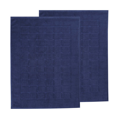 Tapis de bain réversible 100% coton épais et absorbant - Ensemble de 2