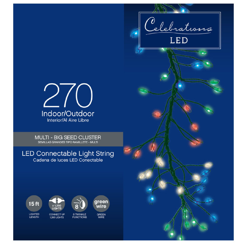 LED String Lights, 8" H x 6" W x 4" D