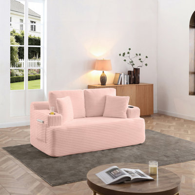 Boneless Sofa Couch with 2 Pillows