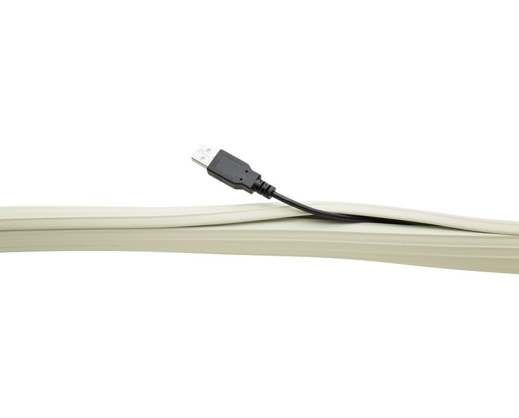 A+ Electric White Plastic Cord Cover Wall - 104 Cable Raceway for 1-2  Cables