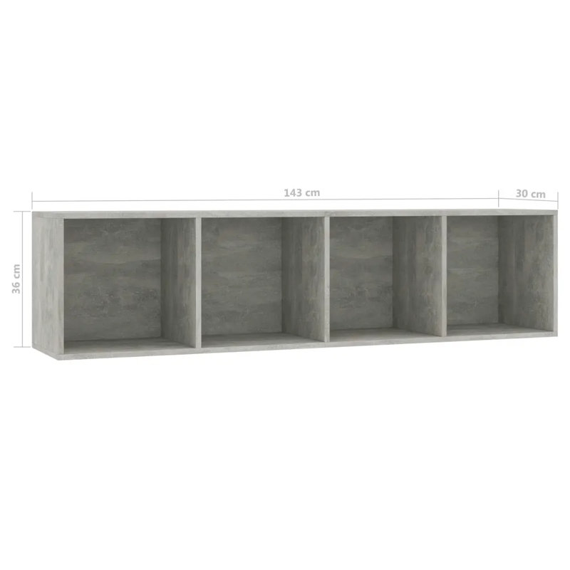 Keya Bookcase, Concrete Grey
