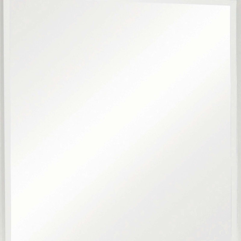 Miroir en bois avec détails moulés, blanc