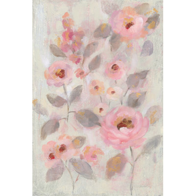 Expressive Pink Flowers II by Silvia Vassileva - Painting Print