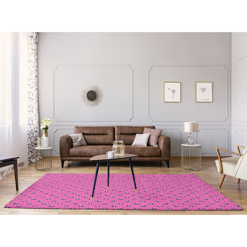 Tapis de la zone rose panda, Rectangle 9 pi x 12 pi