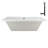 66'' x 34'' Acrylic Soaking Drop-In Bathtub, Drain Included-97544388