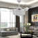 Haliey 4 - Blade LED Crystal Ceiling Fan with Remote Control and Light Kit Included