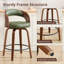 Tabouret de comptoir pivotant confortable avec pieds en bois massif durable-120285791-120285792