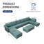 Canapé rembourré 163 po avec repose-pieds-87873245