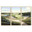 «Golf Course in The Summer», reproduction sur toile 3 pièces-1745898772-1781710252-1781710253