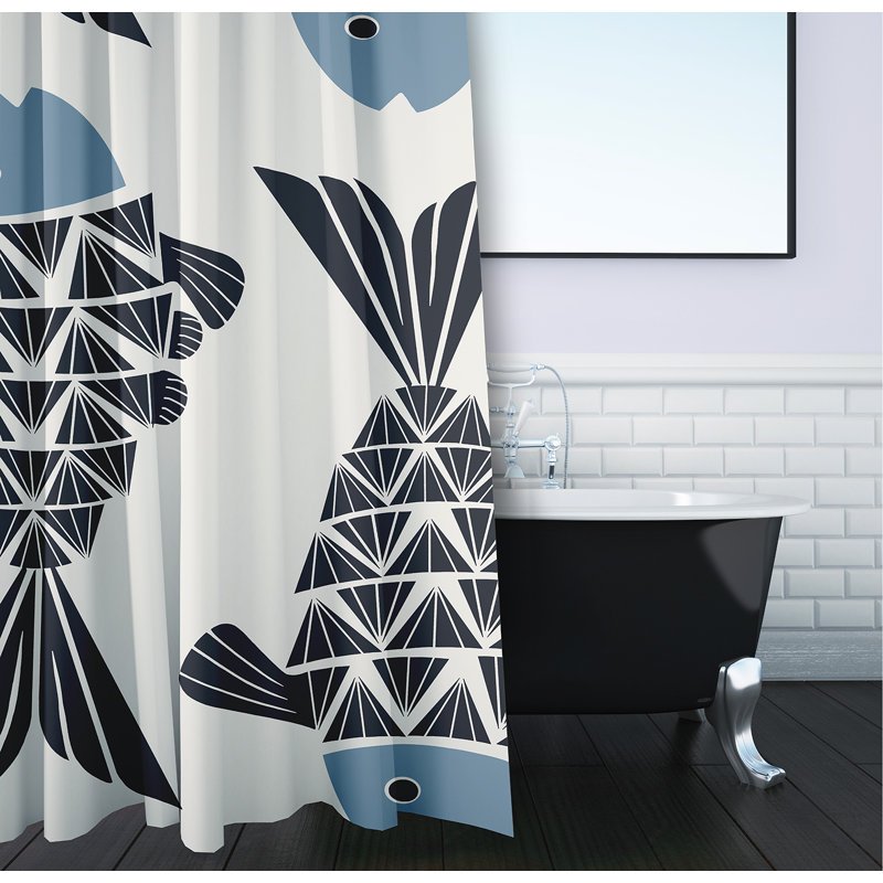 Rideau de douche simple à imprimé animal, Fumée poussiéreuse