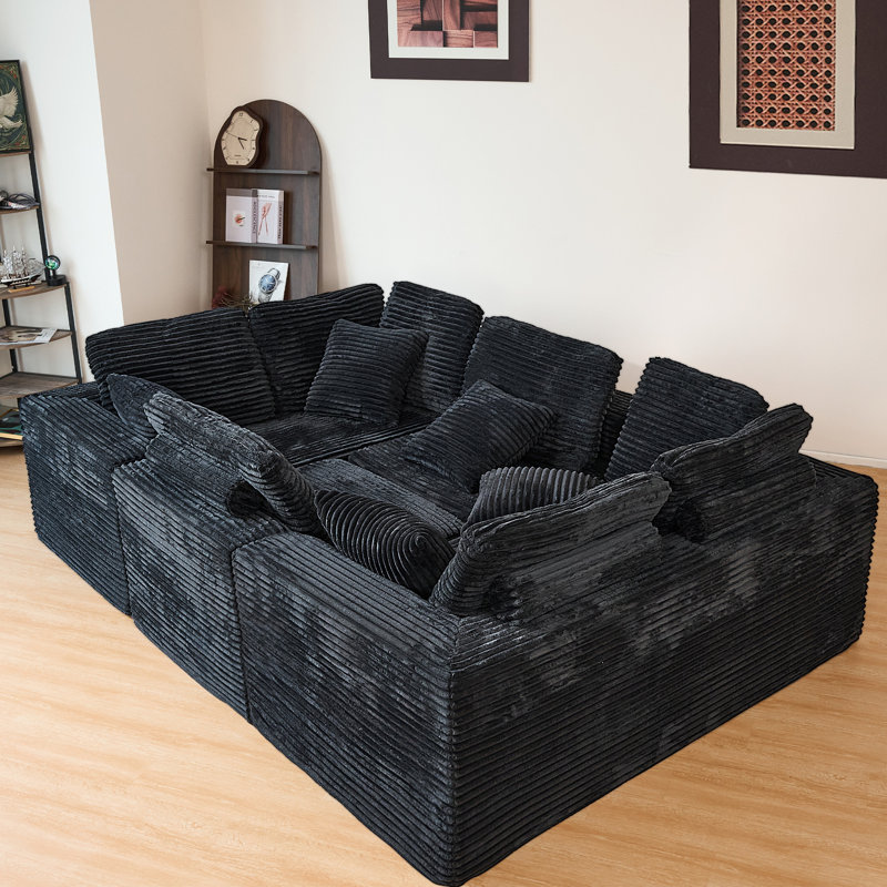 Confort polyvalent, élégance en velours côtelé, style minimaliste, idéal pour le salon