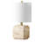Kovac 16" Tall Stone Table Lamp with Fabric Shade Veined Travertine-860931812