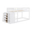 Lit superposé simple au-dessus de simple avec 4 tiroirs et 3 tablettes - blanc-338304191-338304184
