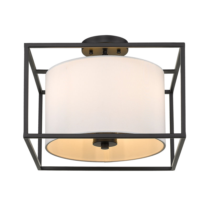 Plafonnier semi-encastré 3 lumières 14,5 po Hodder
