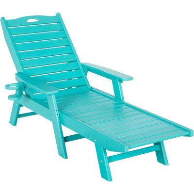 Outdoor Chaise Lounge Hdpe Reclining Chair by Highland Dunes
