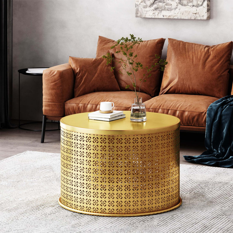 Élégante table basse moderne avec rangement dissimulé, parfaite pour organiser et rehausser le décor de votre salon.