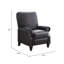 Fauteuil inclinable manuel en similicuir de 33,6 po Hoopeston-2133162676